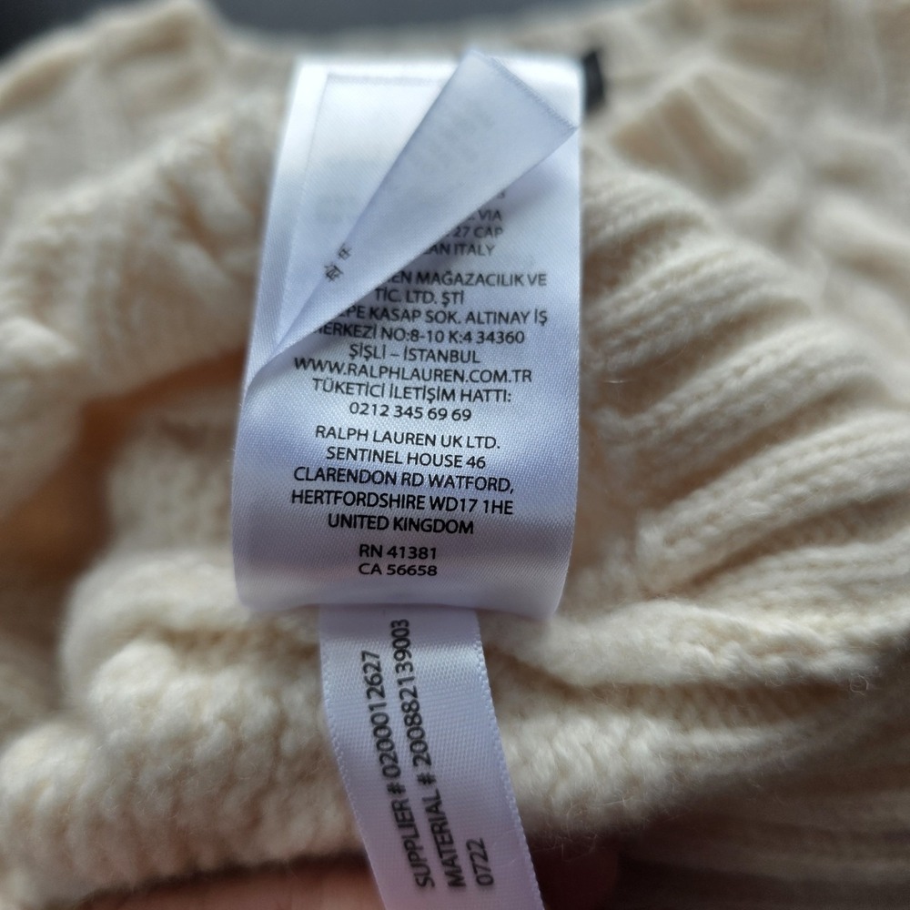 Ralph Lauren Aran‎ Knit Wool Cashmere Sweater M - Picture 7 of 10